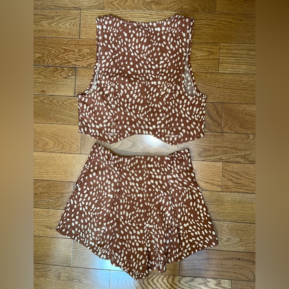 NWT Free People Bennett Crop Cotton Top & Shorts Set size 6 - Picture 9 of 9